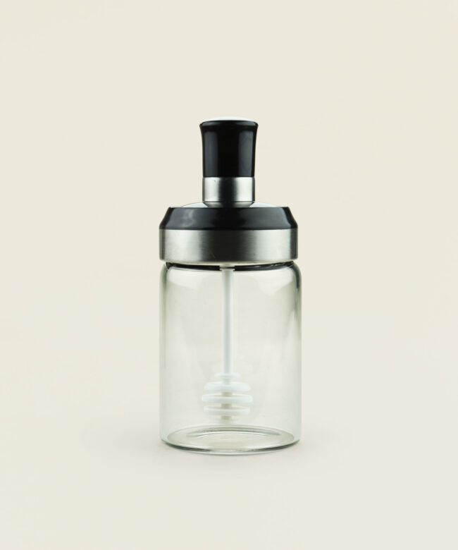Μελιέρα γυάλινη με καπάκι 200ml